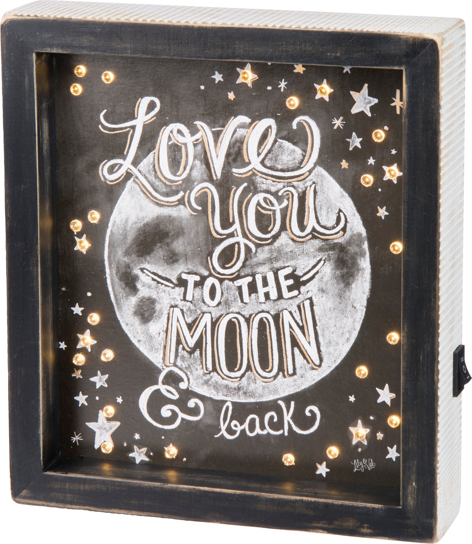 I LOVE YOU ALL THE WAY TO THE MOON AND BACK WOODEN CHIC N SHABBY HEART SIGN.